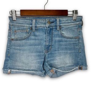 American Eagle Women's Light Wash Super Super Stretch High Rise Shortie Size 4